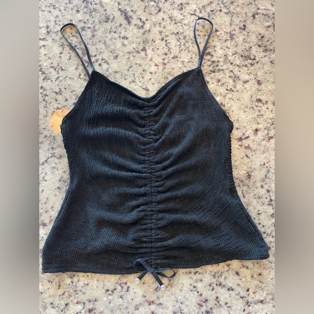 Pristine Y2K max studio London Ruched Cami Tank Top SZ S